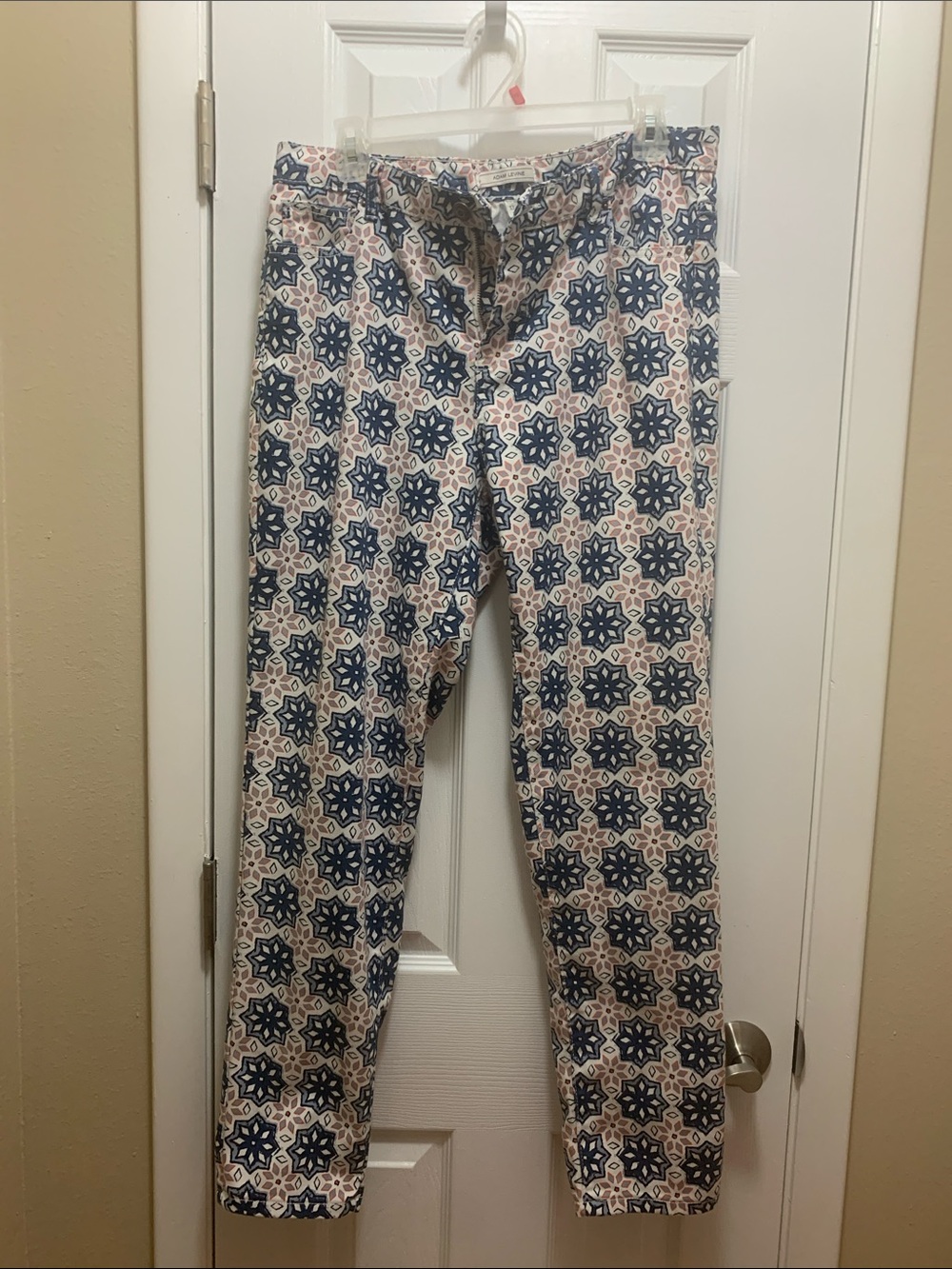 Adam Levine Collection Navy Patterned Skinny Jeans